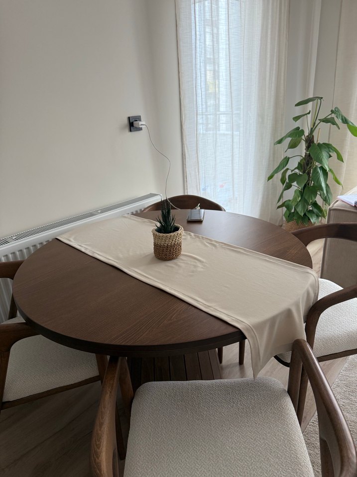 Bej Kumaş Runner - Görsel 5