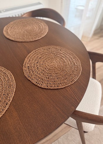 Bohem Yuvarlak Kahverengi Amerikan Servisi - Görsel 2