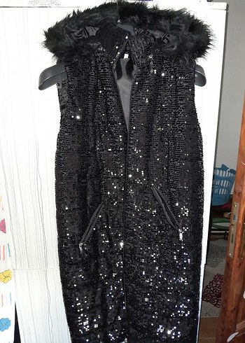 Pullu Uzun Şişme Yelek - Görsel 4