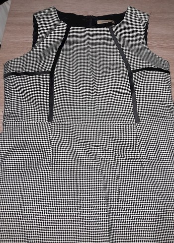 Beymen Gri Ekoseli Midi Ofis Elbisesi - Görsel 2