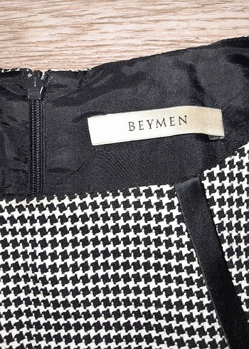 Beymen Gri Ekoseli Midi Ofis Elbisesi - Görsel 3