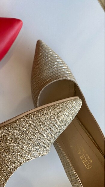 38 Beden altın Renk YETİŞEN ALIR ???????? Gold Simli Stiletto