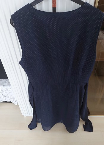 Koton Mavi Piliseli lacivert ellbise - Görsel 5