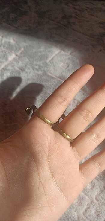  Beden camel Renk Vintage Timsah yüzük 
