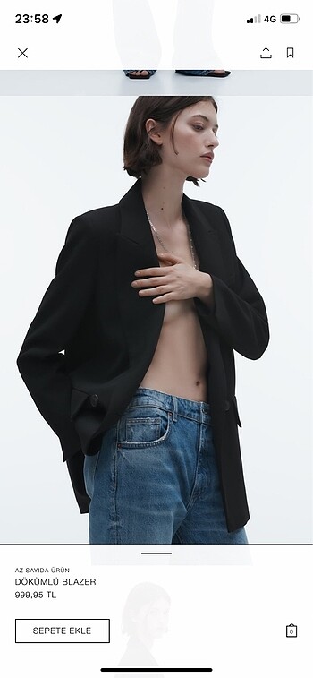 Zara ZARA DÖKÜMLÜ BLAZER