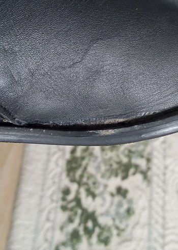 Gri Deri Tokalı Dizüstü Stiletto Çizme - Görsel 3