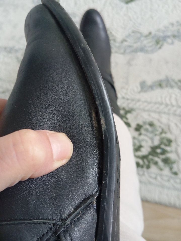 Gri Deri Tokalı Dizüstü Stiletto Çizme - Görsel 4