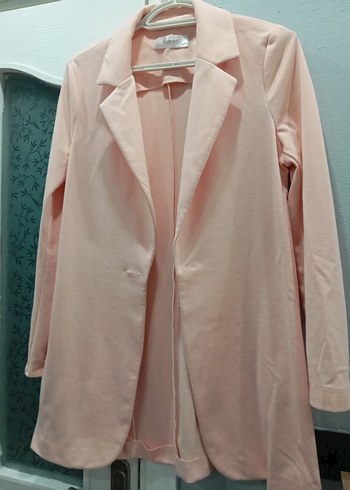 Pembe Düğmeli Midi Ofis Blazeri - Görsel 2