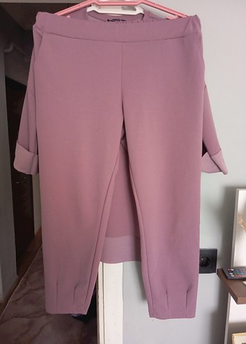 Mor Renkli Rahat Kesim Kız Eşofman Takımı - Görsel 4