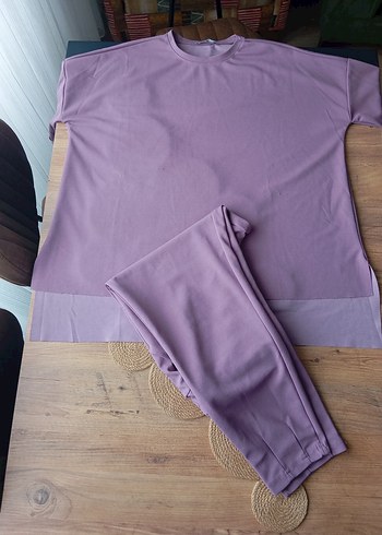 Mor Renkli Rahat Kesim Kız Eşofman Takımı - Görsel 2