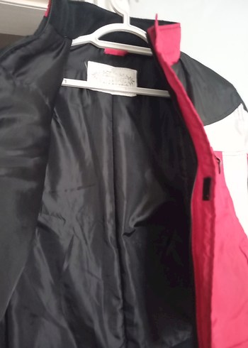 Kırmızı Siyah Fermuarlı Erkek Çocuk Biker Ceket - Görsel 2