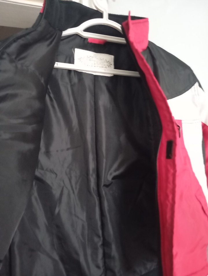 Kırmızı Siyah Fermuarlı Erkek Çocuk Biker Ceket - Görsel 2