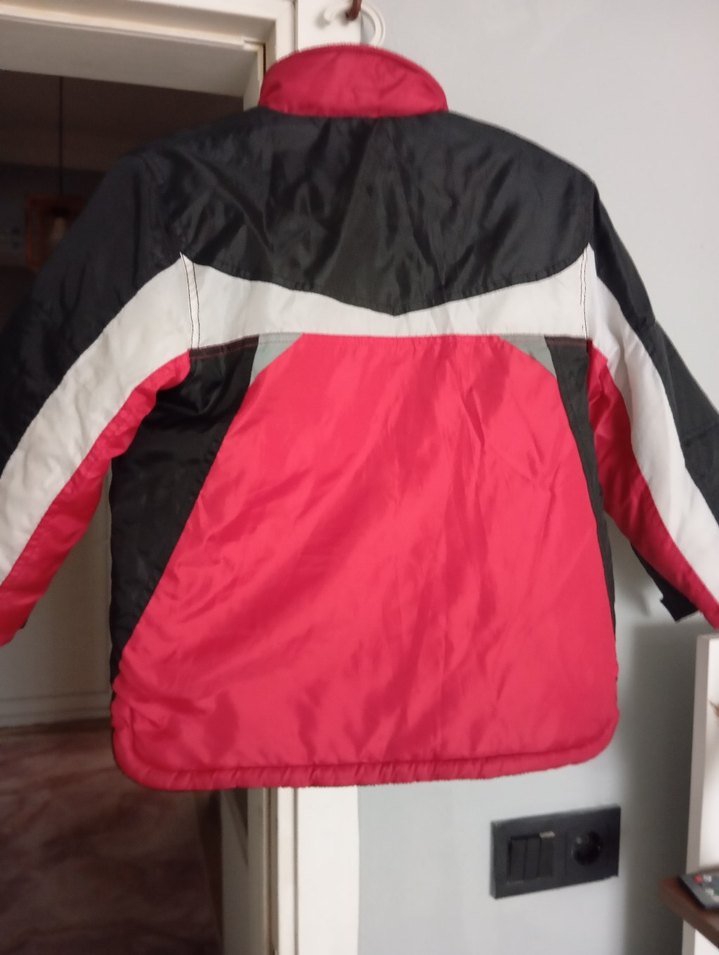 Kırmızı Siyah Fermuarlı Erkek Çocuk Biker Ceket - Görsel 4