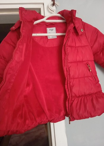 Kız Çocuk Parlak Pembe Fermuarlı Mont - Görsel 2