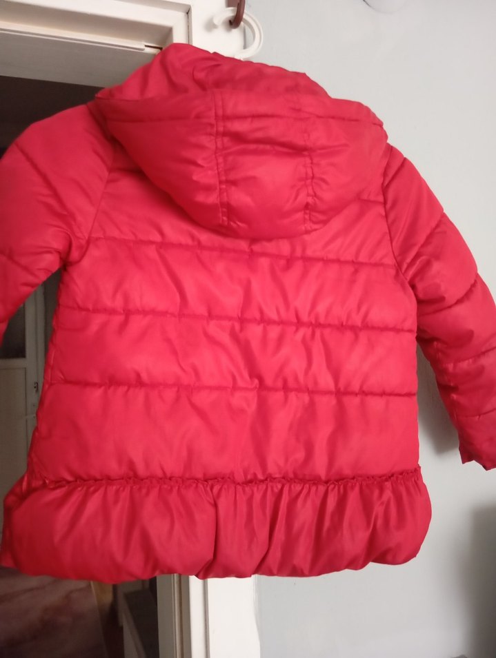 Kız Çocuk Parlak Pembe Fermuarlı Mont - Görsel 3