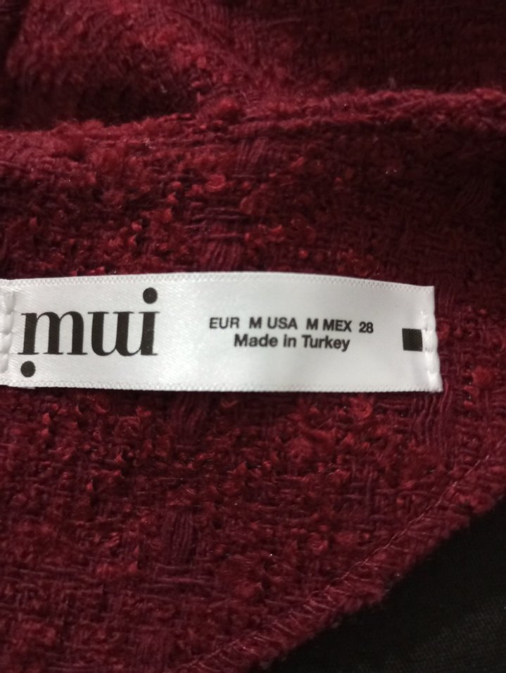 Düğmeli Bordo Midi Elbise yeni elbise hiç kullanılmadı - Görsel 4