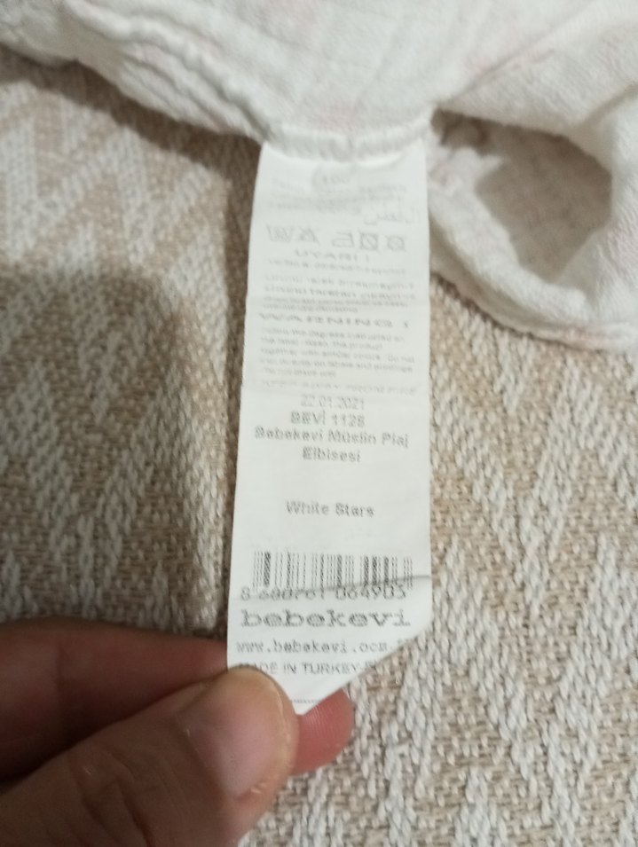 Nakışlı Beyaz çocuk yazlık elbise - Görsel 4