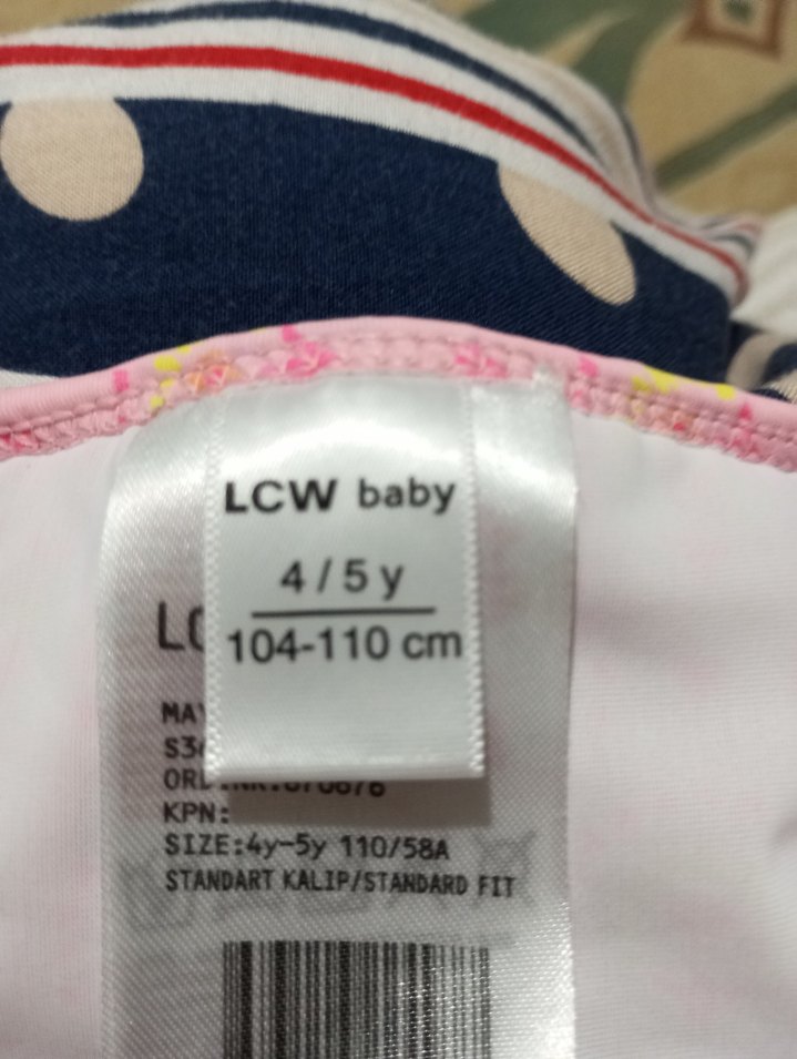 Kız Çocuk Pembe Desenli Bohem Bikini - Görsel 4