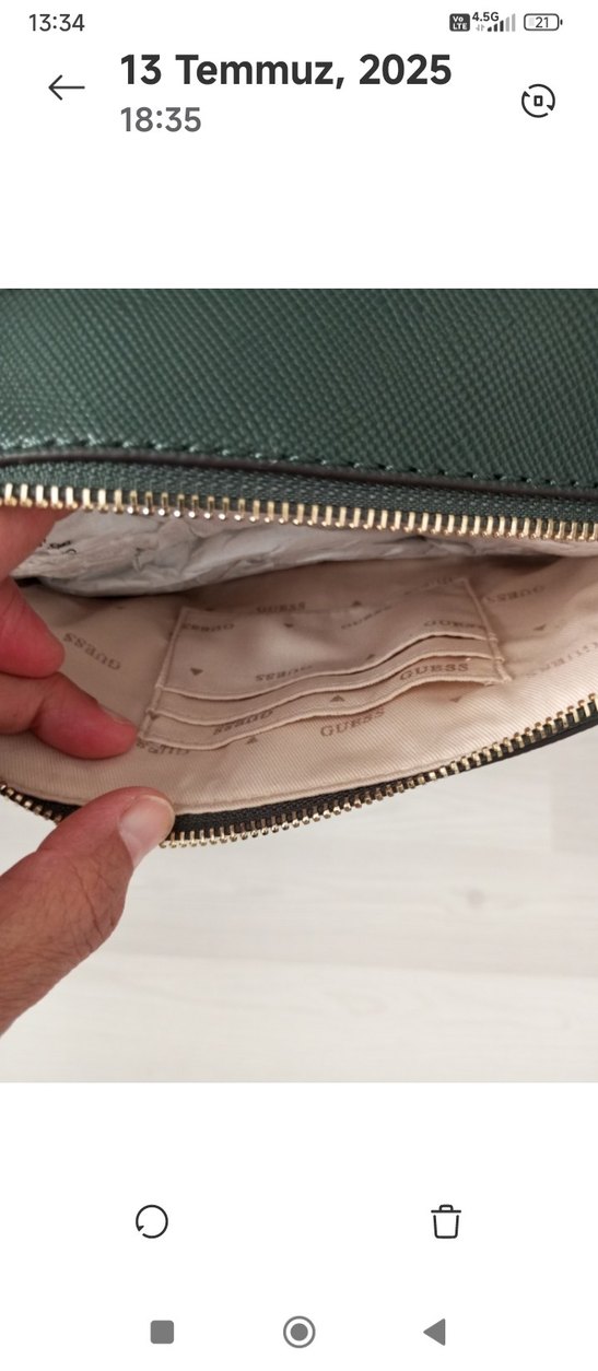 Guess Siyah Kadın Zincir Detaylı Çapraz Çanta orijinal - Görsel 5