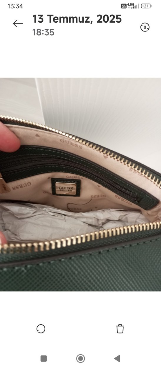 Guess Siyah Kadın Zincir Detaylı Çapraz Çanta orijinal - Görsel 4