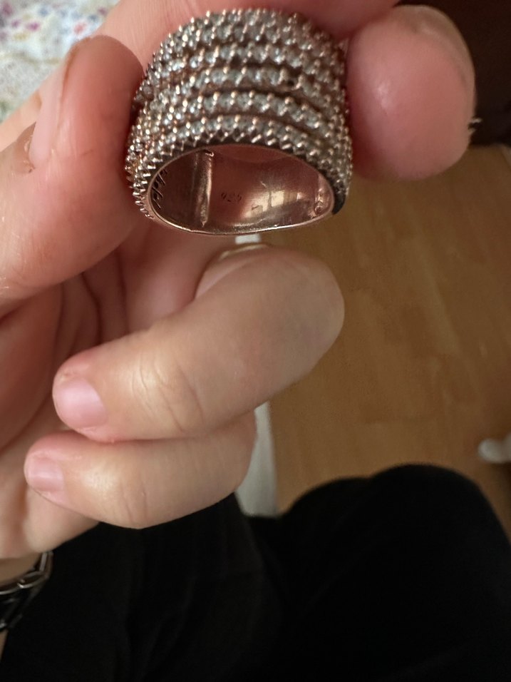 925 ayar taşlı yüzük 11 numara yüzük - Görsel 4