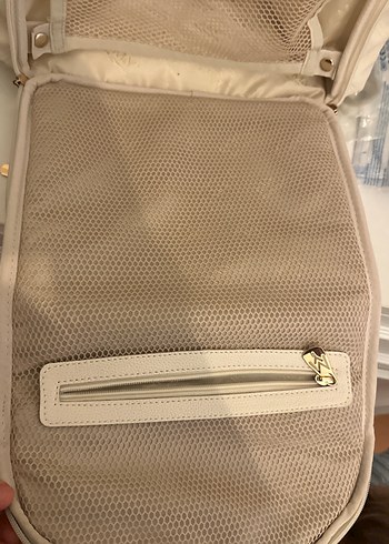 Beyaz suni Deri bebek bakım Çantası - Görsel 9