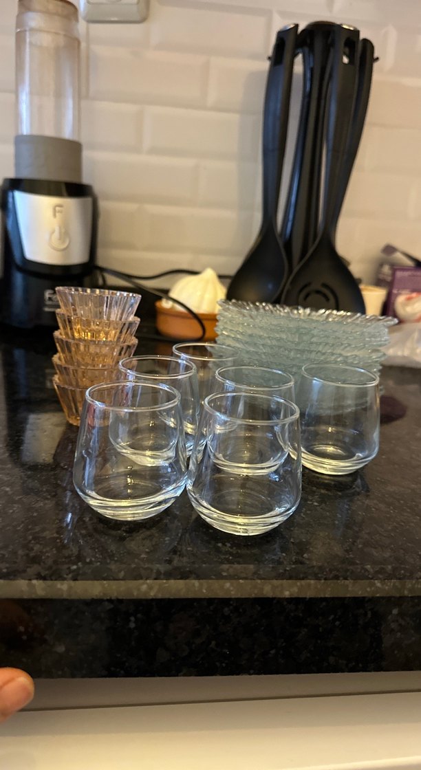 12 adet çay tabağı 5li reçel kabı 6 adet fincan yanı bardağı - Görsel 2