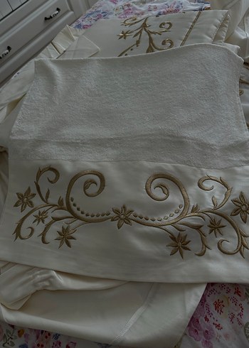 Maraş işi gold nakışlı seccade seti - Görsel 3