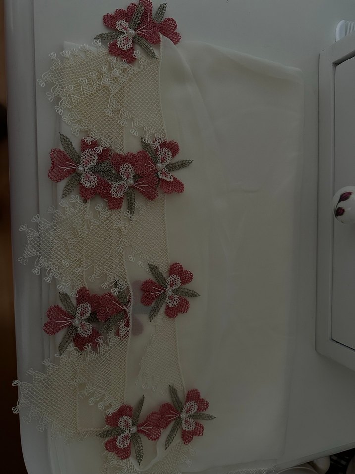 Maraş işi gold nakışlı seccade seti - Görsel 4