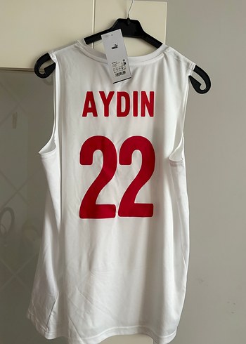 Beyaz Sporcu Kolsuz Jersey Forması VOLEYBOL İMZALI AYDIN - Görsel 3