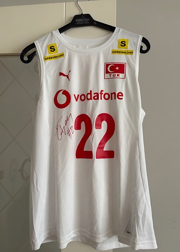 Beyaz Sporcu Kolsuz Jersey Forması VOLEYBOL İMZALI AYDIN - Görsel 2