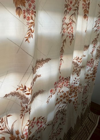 Bej Bağlama Desenli Perde - Görsel 5