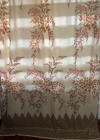 Bej Bağlama Desenli Perde - Görsel 2