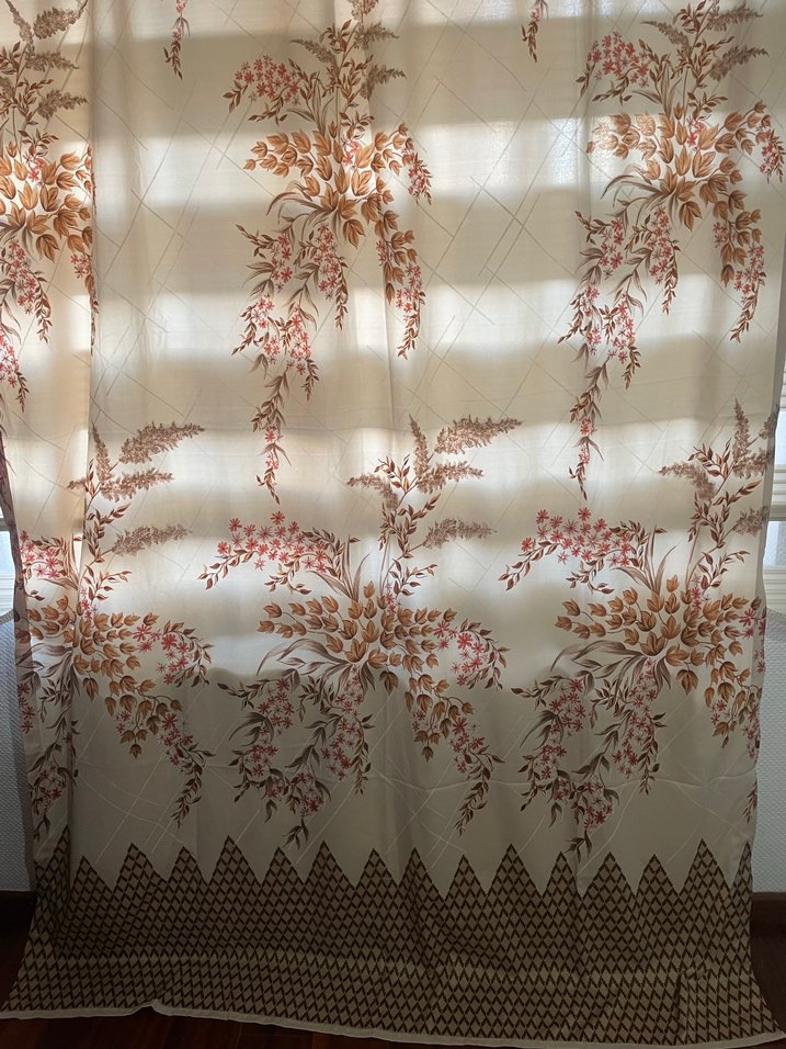 Bej Bağlama Desenli Perde - Görsel 2