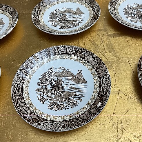  Beden kahverengi Renk Royal Tudor tatlı tabakları 15 cm