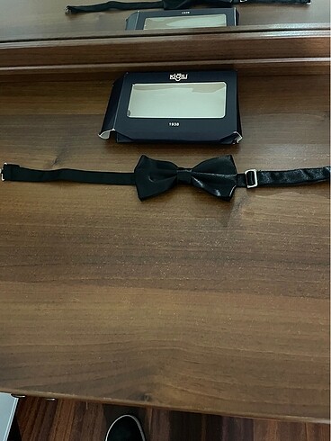 Kigılı siyah saten papyon - Görsel 5