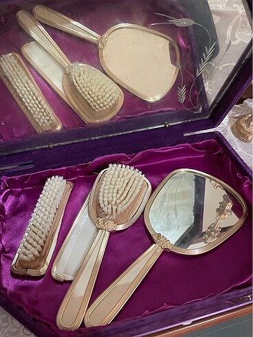 Petit point fırça ayna tarak seti - Görsel 2