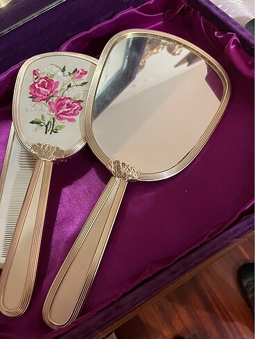 Petit point fırça ayna tarak seti - Görsel 4