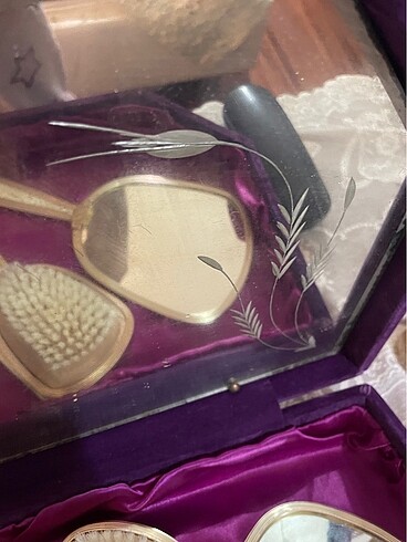 Petit point fırça ayna tarak seti - Görsel 9