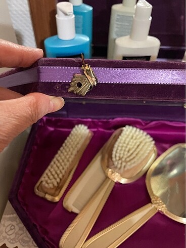 Petit point fırça ayna tarak seti - Görsel 10