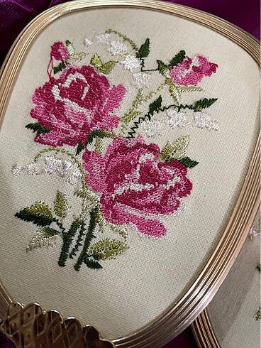 Petit point fırça ayna tarak seti - Görsel 8