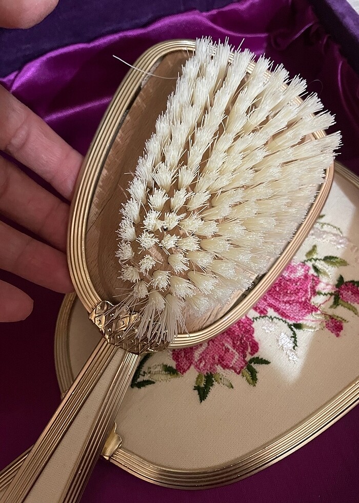 Petit point fırça ayna tarak seti - Görsel 5