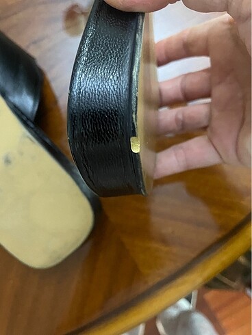 İç dış deri kösele taban el yapımı erkek ev terliği - Görsel 5
