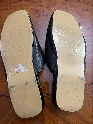 İç dış deri kösele taban el yapımı erkek ev terliği - Görsel 4