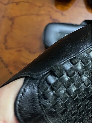İç dış deri kösele taban el yapımı erkek ev terliği - Görsel 8