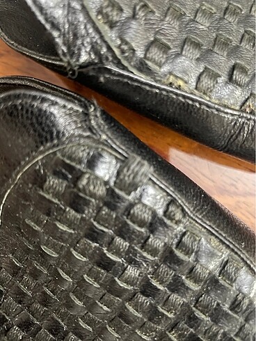 İç dış deri kösele taban el yapımı erkek ev terliği - Görsel 9