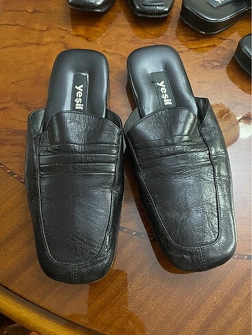 İç dış deri kösele taban el yapımı erkek ev terliği - Görsel 9