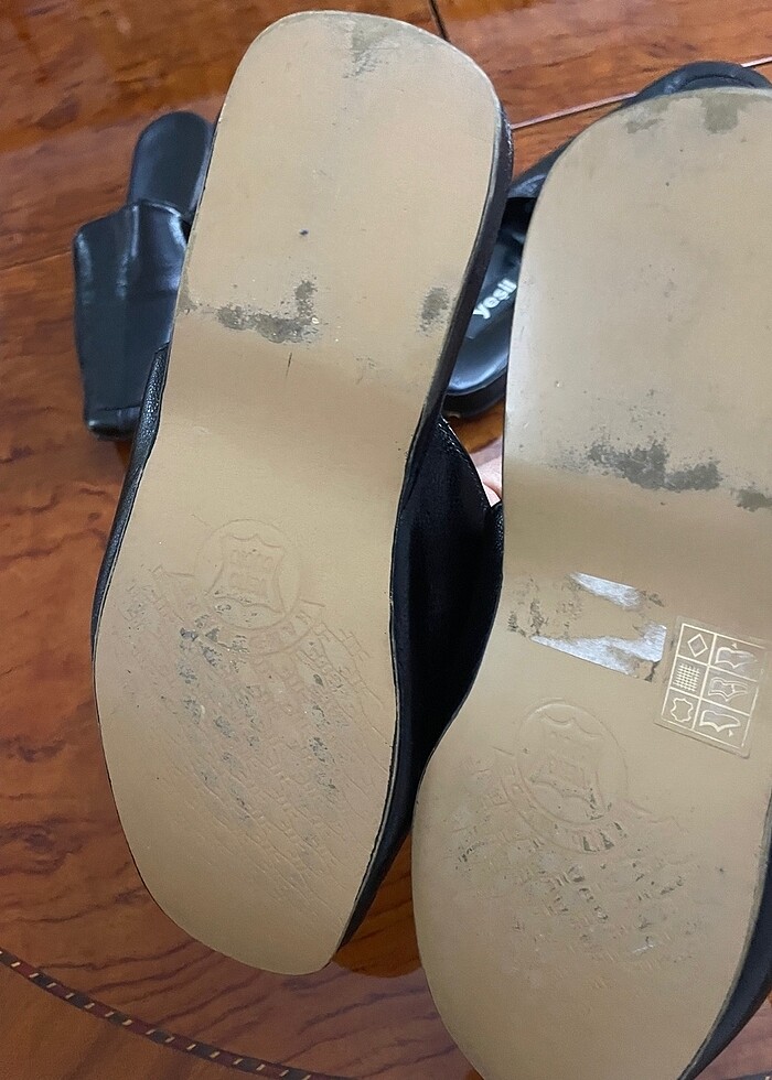 İç dış deri kösele taban el yapımı erkek ev terliği - Görsel 5