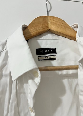 Beyaz Erkek Keten Gömlek, Uzun Kollu, Düğmeli - Görsel 3