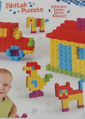 Renkli Tikitak Puzzle Lego Seti